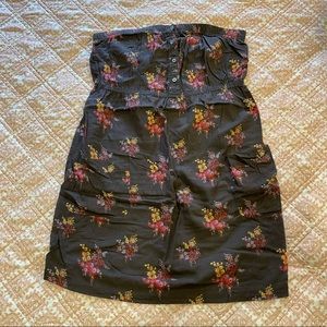 Aerie brown floral holster dress size M